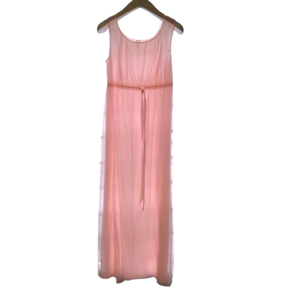 Vintage MCM 60s Sanmark Stardust Movie Star Inc Sheer Maxi Nightgown Gown